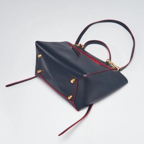 Celine Navy Blue/Red Smooth Calfskin Leather Mini Belt Bag - Picture 3 of 12